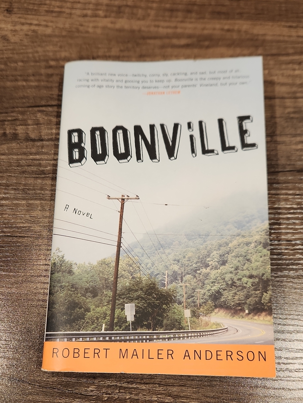 Boonville Paperback Novel - White and Orange By Robert Mailer Anderson
